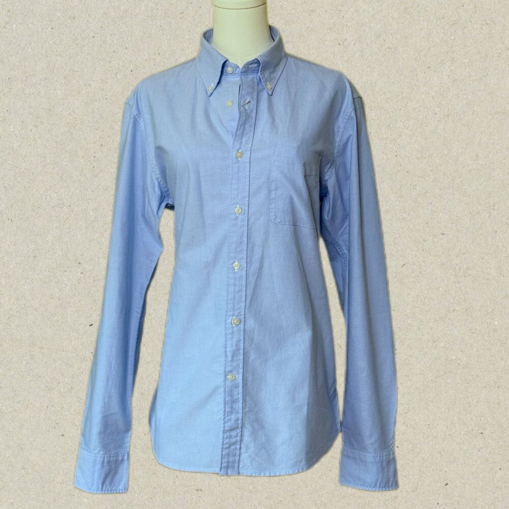 Men's Uniqlo Oxford Slim Fit Long Sleeve Shirt in Blue Size Medium NWT